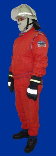 Overall seitlich Hintergrund blau